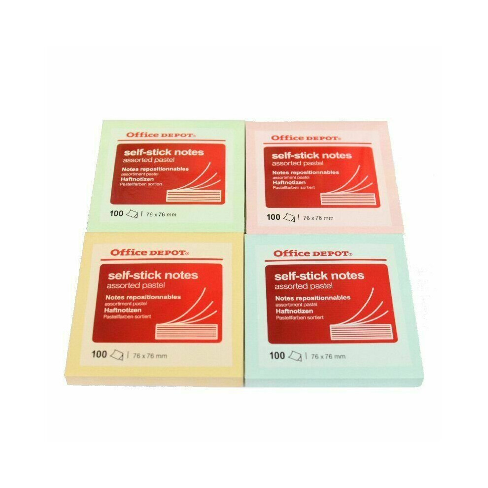Photos - Notebook Depot  Office  Self Sticky Notes 100/ 76 x 76 (Pink, 100)