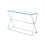 Living And Home Stainless Steel Glass Top Hallway Console Table 5