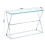 Living And Home Stainless Steel Glass Top Hallway Console Table 4