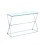 Living And Home Stainless Steel Glass Top Hallway Console Table 3