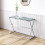 Living And Home Stainless Steel Glass Top Hallway Console Table 1