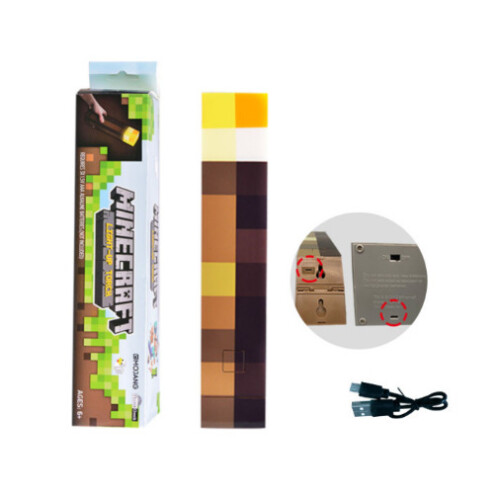 Minecraft Rechargeable LED Torch Light Ore Light Kids Toy Gift 1
