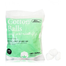 Skin Doctor 100 Cotton Balls Soft and Gentle Skin Care Soft, Hypoallergenic Skin Care and Cleansing