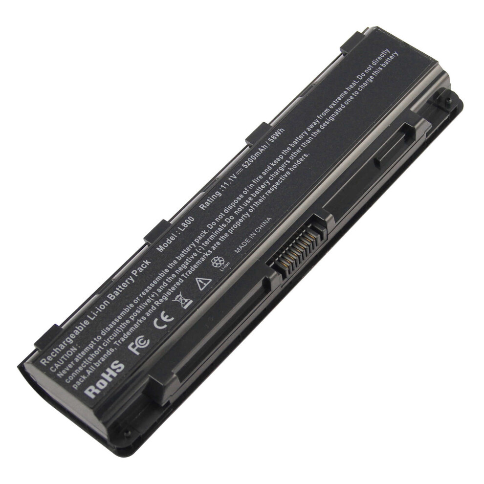Futurebatt Pa5023u-1Brs Laptop Battery For Toshiba Pa5024u-1Brs Satellite C850 C855 L850 L855 L870 M800 Pabas261 Pabas263 11.1V 5200Mah 6901489001493