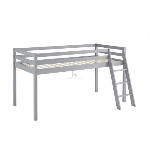 Albany Kids Bunk Bed MidSleeper Wooden Frame, Grey on OnBuy
