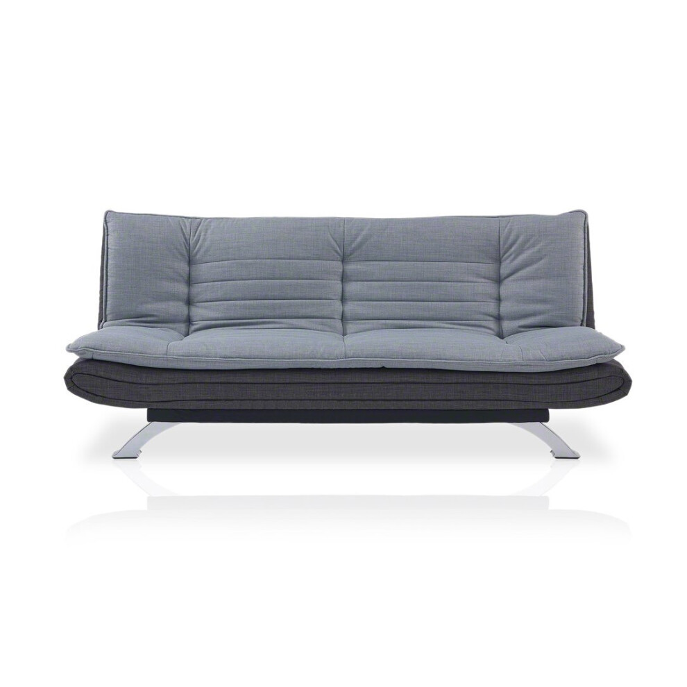 Michigan Fabric Sofa Bed Duo Contrast Fabric With Chrome Legs