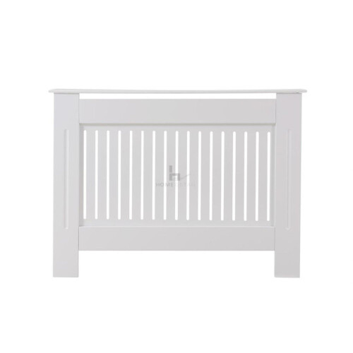 Medium Radiator Cover Wall Cabinet MDF Wood Furniture Vertical Grill Modern, White