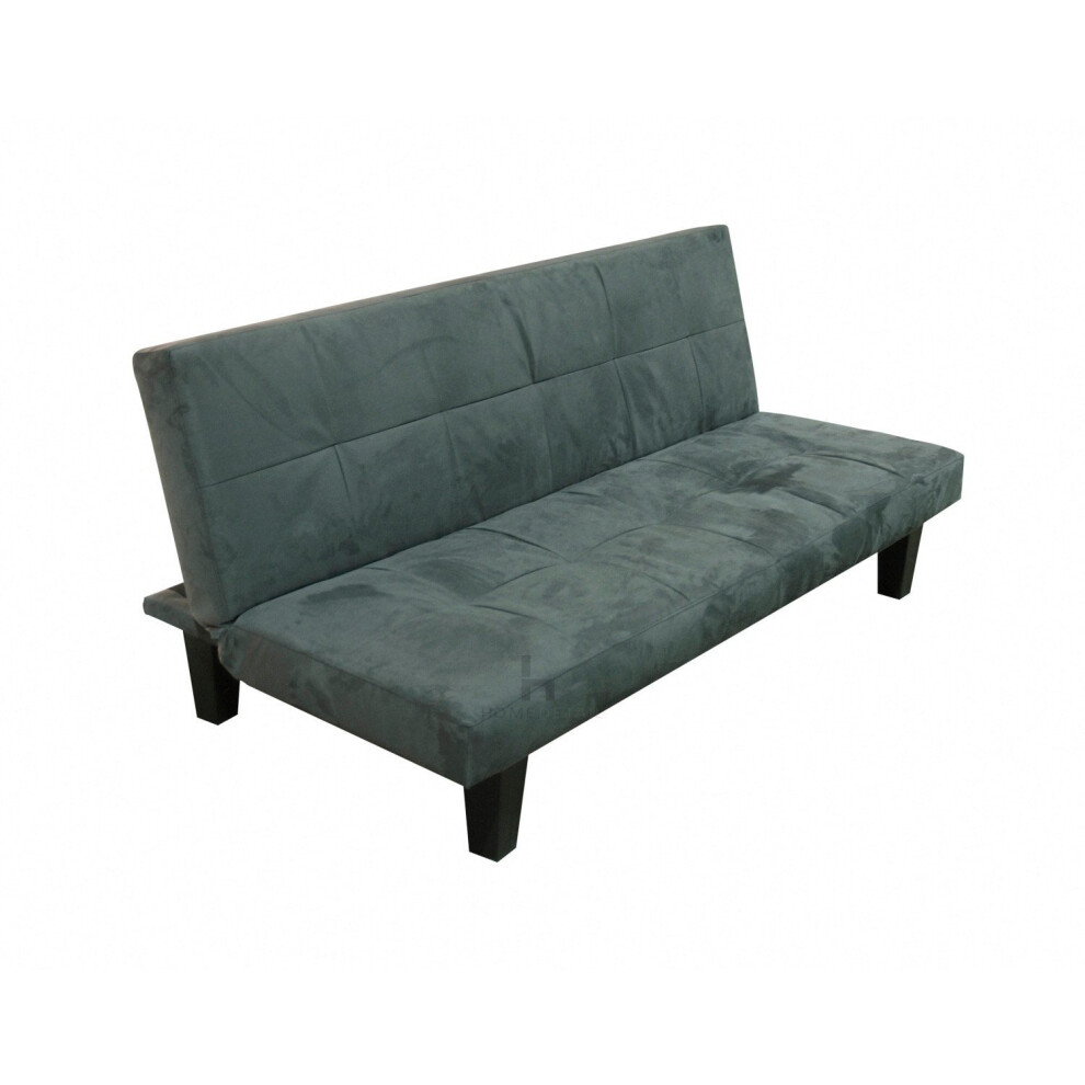 Atlanta Fabric Sofa Bed With Tufted Detail And Black Legs