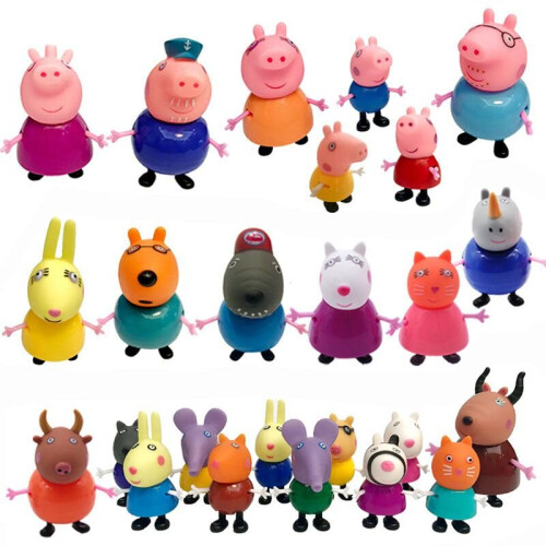 25Pcs Peppa Pig Family Friends Emily Rebecca Suzy Action Figures Toys Xmas Gift on OnBuy