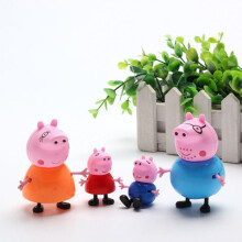 (4 piezas por set) 25 piezas Peppa Pig: Familia y Amigos Emily, Rebecca y Suzy Figuras de acción Juguetes Regalo de Navidad