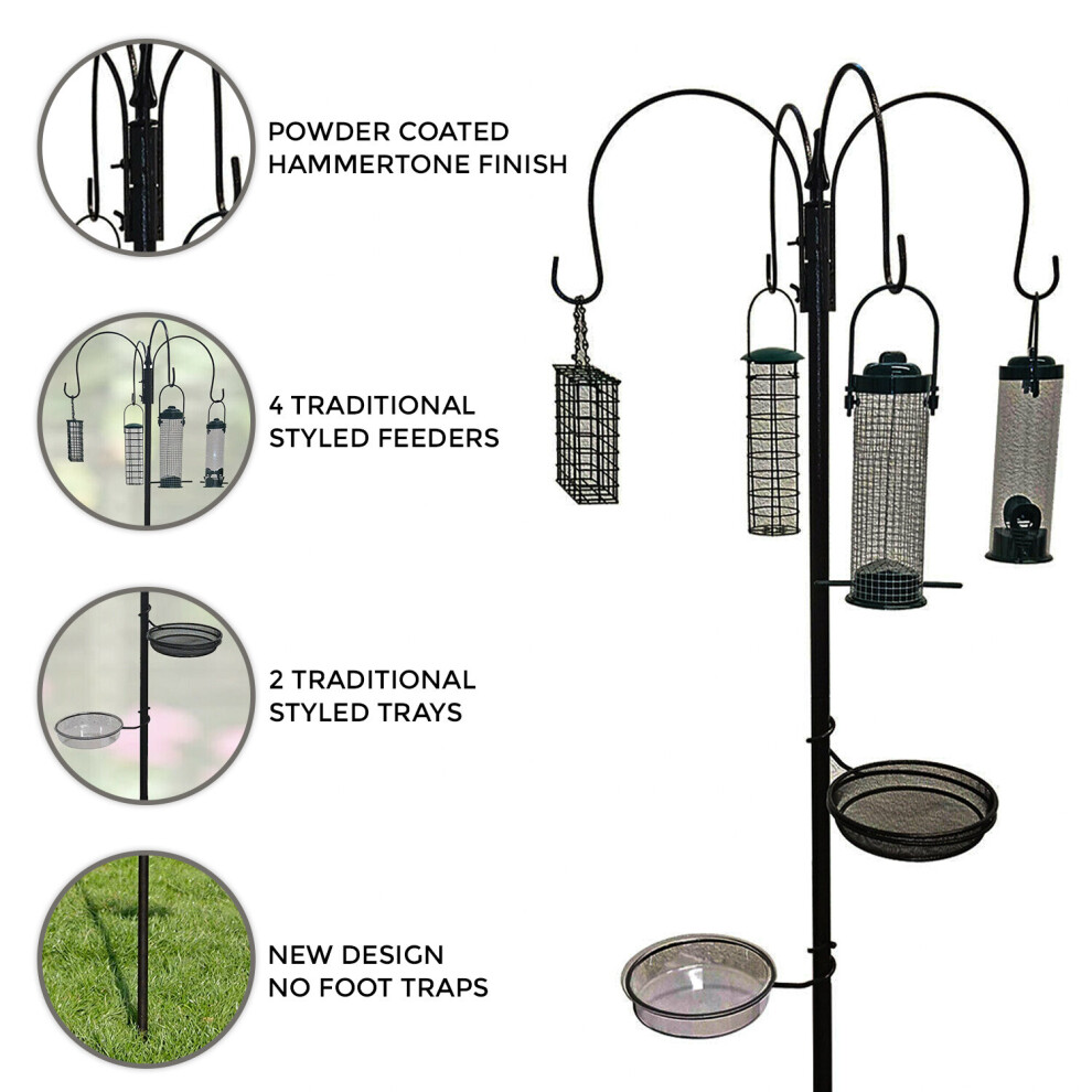WILD BIRD GARDEN FEEDING STATION WATER BATH TABLE HANGING FEEDER STABILIZER