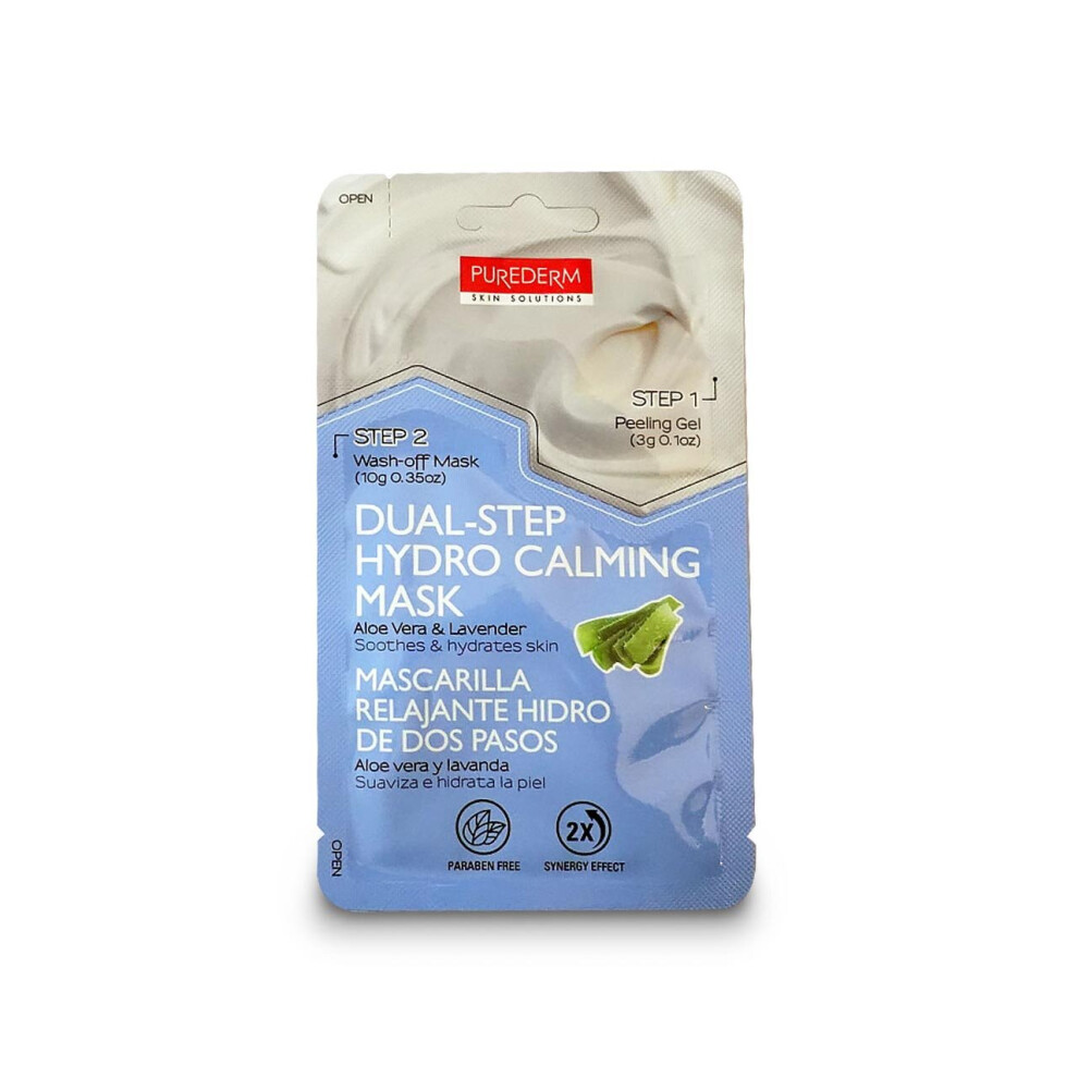 Purederm Dual Step Hydro Calming Aloe Vera & Lavender Mask