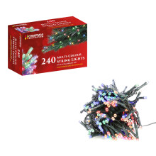 The Christmas Workshop 75490 240 Multi-Coloured Static String Lights