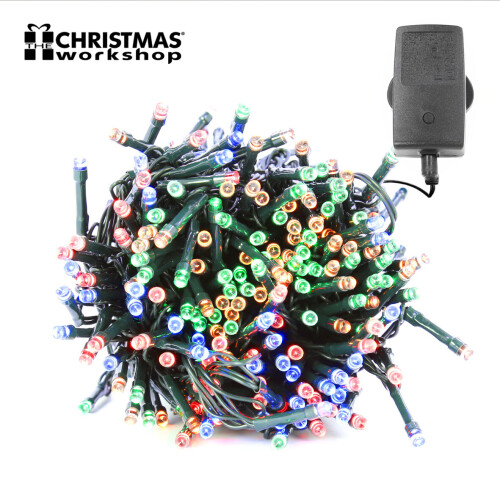 The Christmas Workshop 77490 200 Multi-Coloured LED Chaser Christmas Lights 1