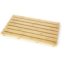 Bathroom Duckboard Board Wooden Bath Shower For Bathroom Showers Bathtubs Floors Anti Slip Skid Stylish Spa Wood Mat Bamboo Bath Mat