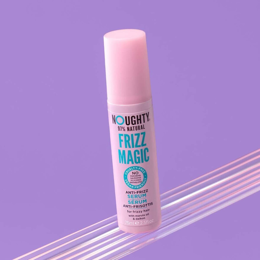 Noughty Frizz Magic Hair Serum 75Ml - Natural Anti-Frizz Solution With Argan & Almond Oil For Smooth, Hydrated, Frizz-Free Hair