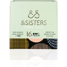 &Sisters Medium Naked Tampons 16s
