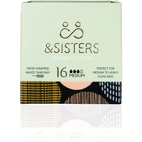 &Sisters Medium Naked Tampons 16s