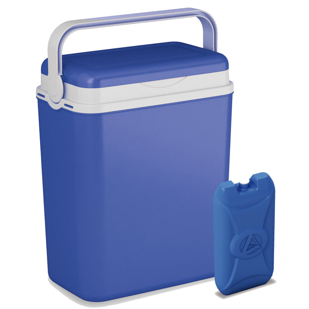 (Blue + 1 Ice Pack) Large 12L Cool Box Camping Insulated Food Ice Pack