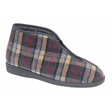 (9 UK, Grey) Sleepers Mens Jed II Thermal Lined Zip Boot Slippers