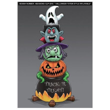 Celebrations 9069521 Four Season Halloween Stacked Figures Inflatable