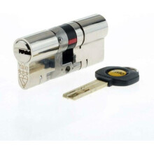 Yale Anti Snap 3 Star Double Cylinder High Security 45:35 80mm Nickel