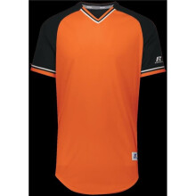 Adult Classic V-Neck Jersey - Burnt Orange, Black & White - Extra Large