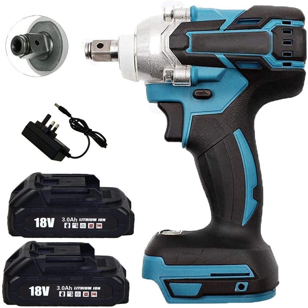 18V Cordless Impact Wrench+ 2Battery+Charger-Makita Battery Compatible