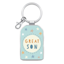Great Son Little Wishes Metallic Keyring - Perfect Birthday & Christmas Gift Idea (GKWPLLW056)