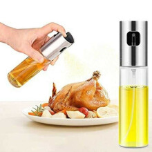Küche Edelstahl Olivenöl Sprühflasche Pumpe Öl Topf auslaufsicher Grill