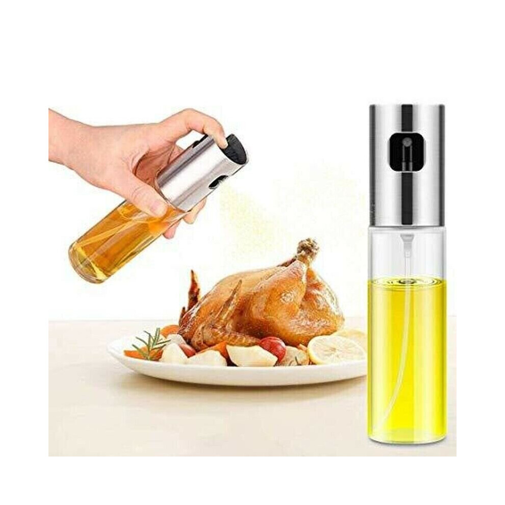 Kitchen Stainless Steel Olive Oil Sprayer Bottle Pump Oil Pot Leak-proof Grill