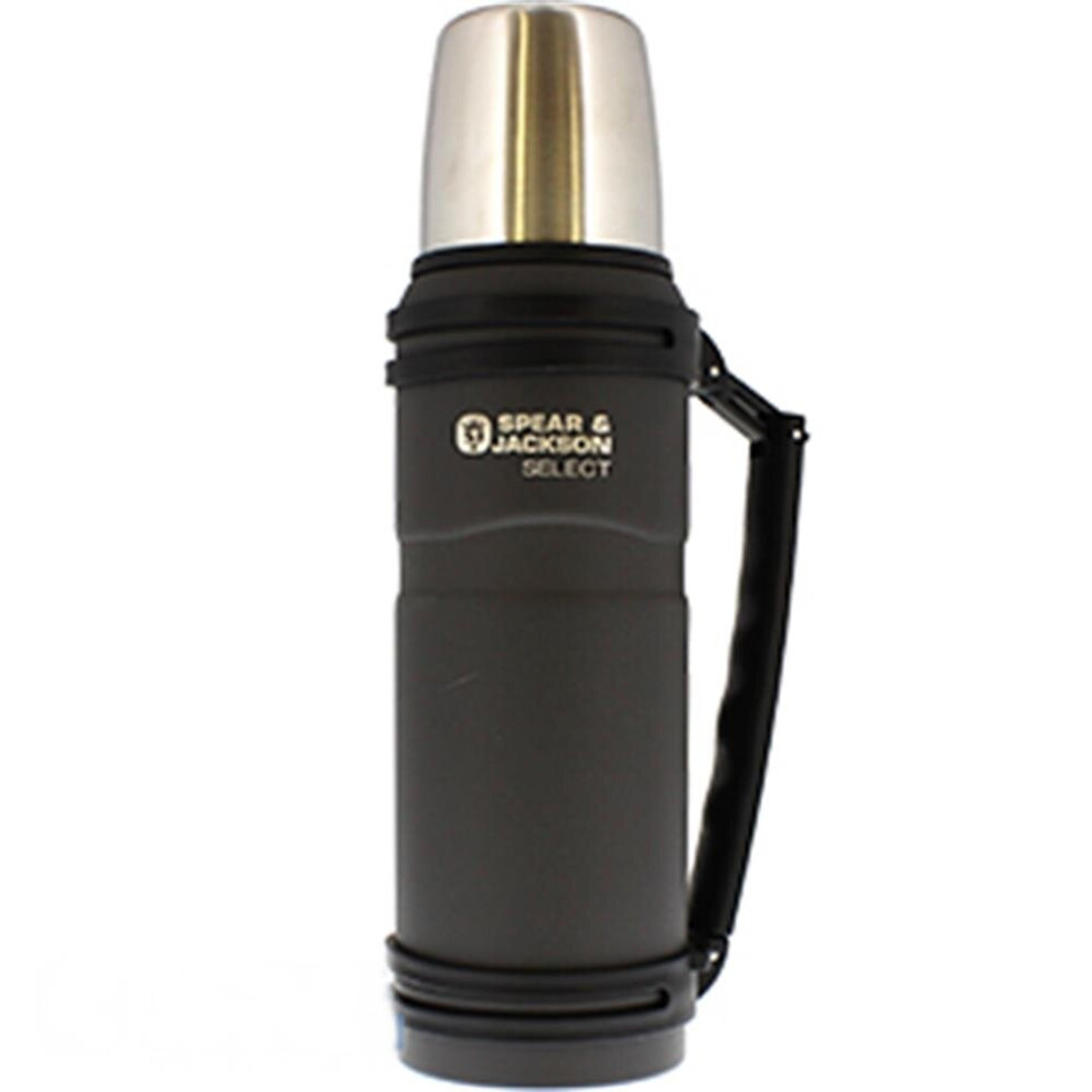 Portable Spear & Jackson 1.1L Vacuum Flask Stores Hot or Cold Drinks.