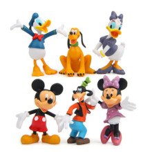 6pcs Disney Mickey Mouse Clubhouse Figure Set Cake Topper Toy Doll Kid Xmas Gift