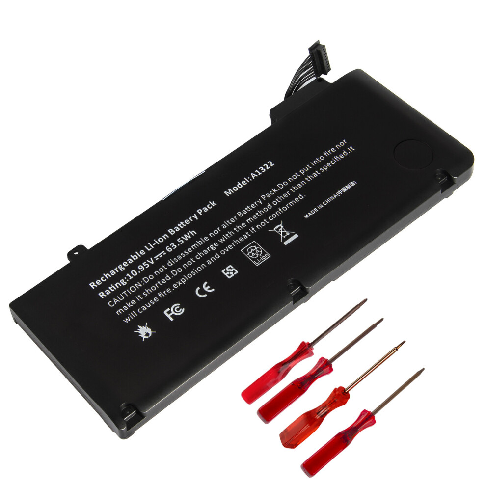 FUTUREBATT Laptop Battery for Apple MacBook Pro 13 Inch A1278 A1322 Mid 2009 2010 2012 Early Late 2011 10.95V 63.5WH