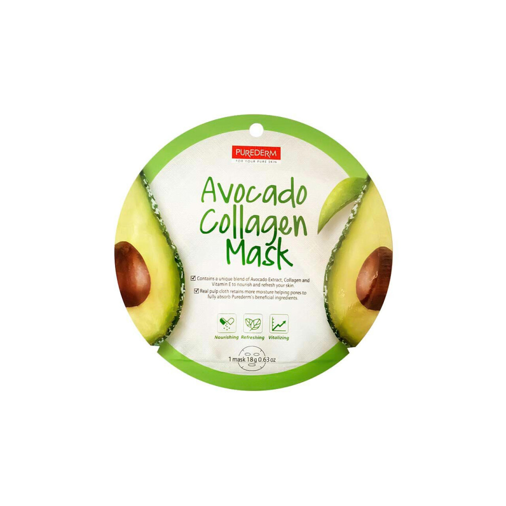 Purederm Avocado Collagen Mask 18G