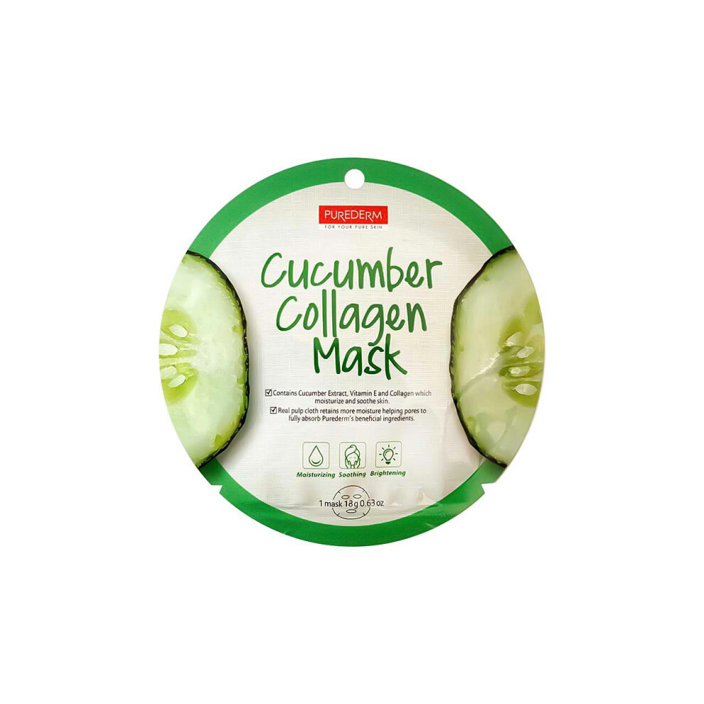 Purederm Cucumber Collagen Mask 18G