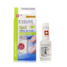 Eveline Cosmetics Nail Therapy  8in1 Total Action For Sensitive Nails 12ml