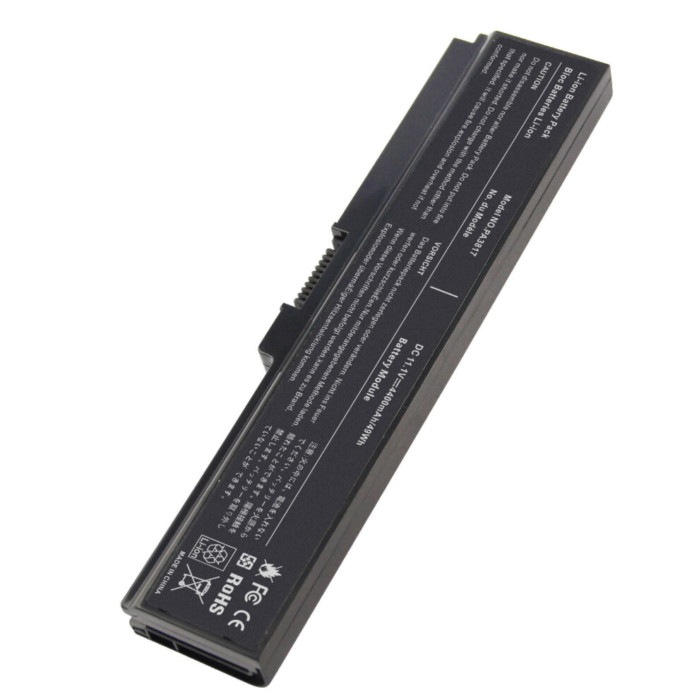 Futurebatt Laptop Battery For Toshiba Satellite C650 C655 C660 L750 L650 L670 Pa3817u-1Brs Pa3819u-1Brs 11.1V 5200Mah 6901489001585