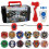 12-Piece Beyblade Set with Foam Storage Case, Random Models B122/B125/B127, 3 Launchers & Handle 3