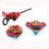 12-Piece Beyblade Set with Foam Storage Case, Random Models B122/B125/B127, 3 Launchers & Handle 9