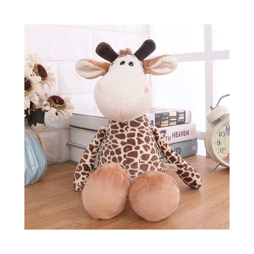 (Giraffe, 25cm/9.8in) Forest Animal Dolls Lion Elephant Tiger Monkey Deer Toys Children'S Rag Gifts