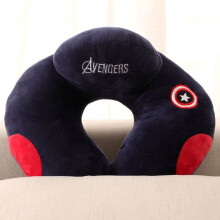 (Captain America) Superhero Airplane Inflatable Neck Pillow Comfortable Pillow U-shaped Travel Pillow