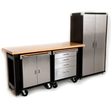 Seville 4 Piece Garage Storage System Wood