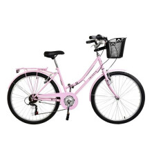 Aurai Trekker Ladies Heritage Bike 26" Wheel 6 Speed Candyfloss