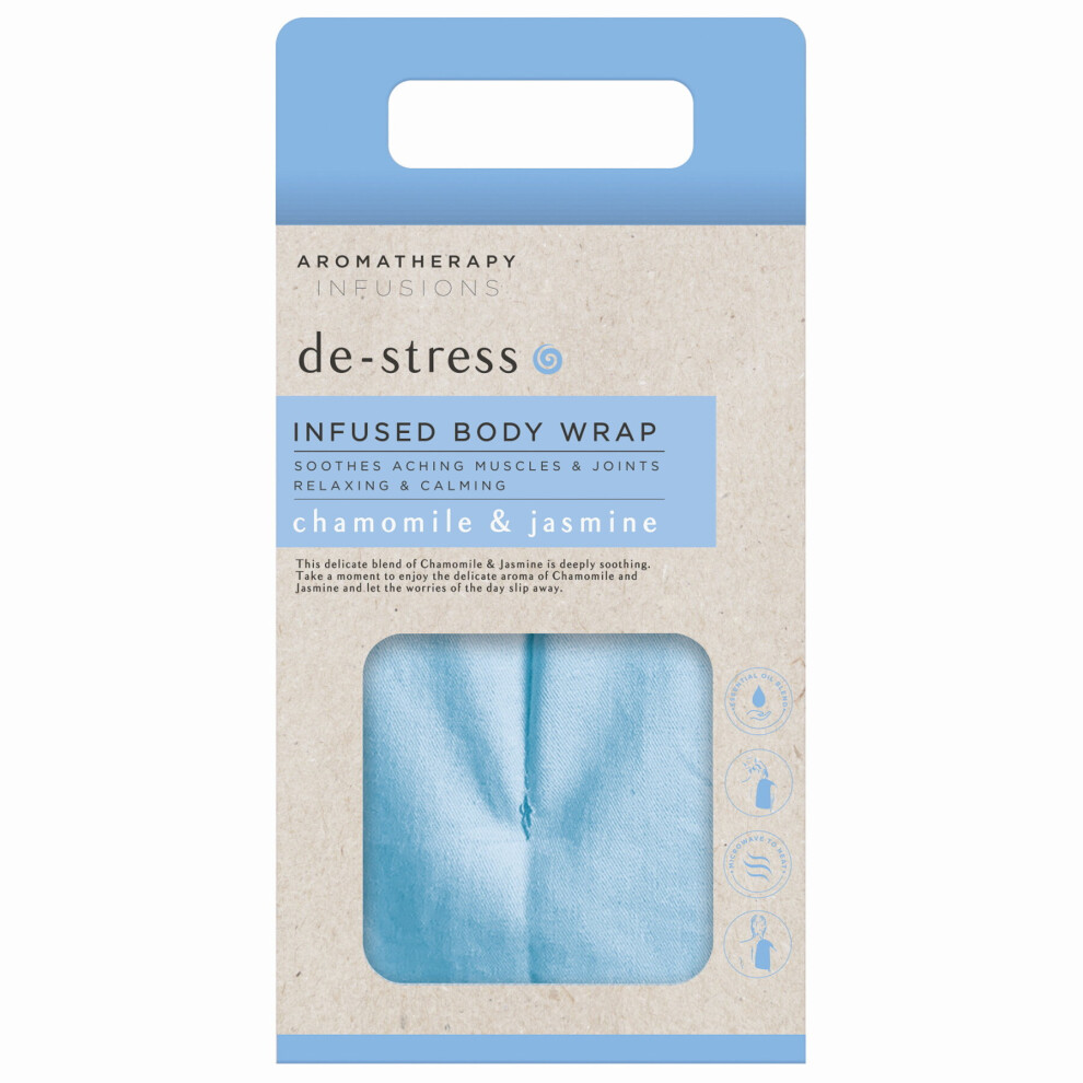 Aroma Home De-Stress Body Wrap Microwave Chamomile & Jasmine Heat Pack