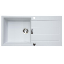 Franke Sirius S2D611PW 1.0 Bowl White Tectonite Reversible Kitchen Sink & Waste