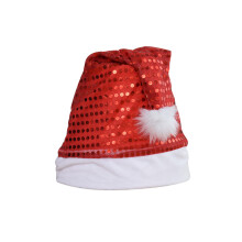 C266 2PCS Sequined Christmas Hat Multicolor Christmas Hat Santa Hat Christmas Ornament Gift for Christmas Festive Holiday