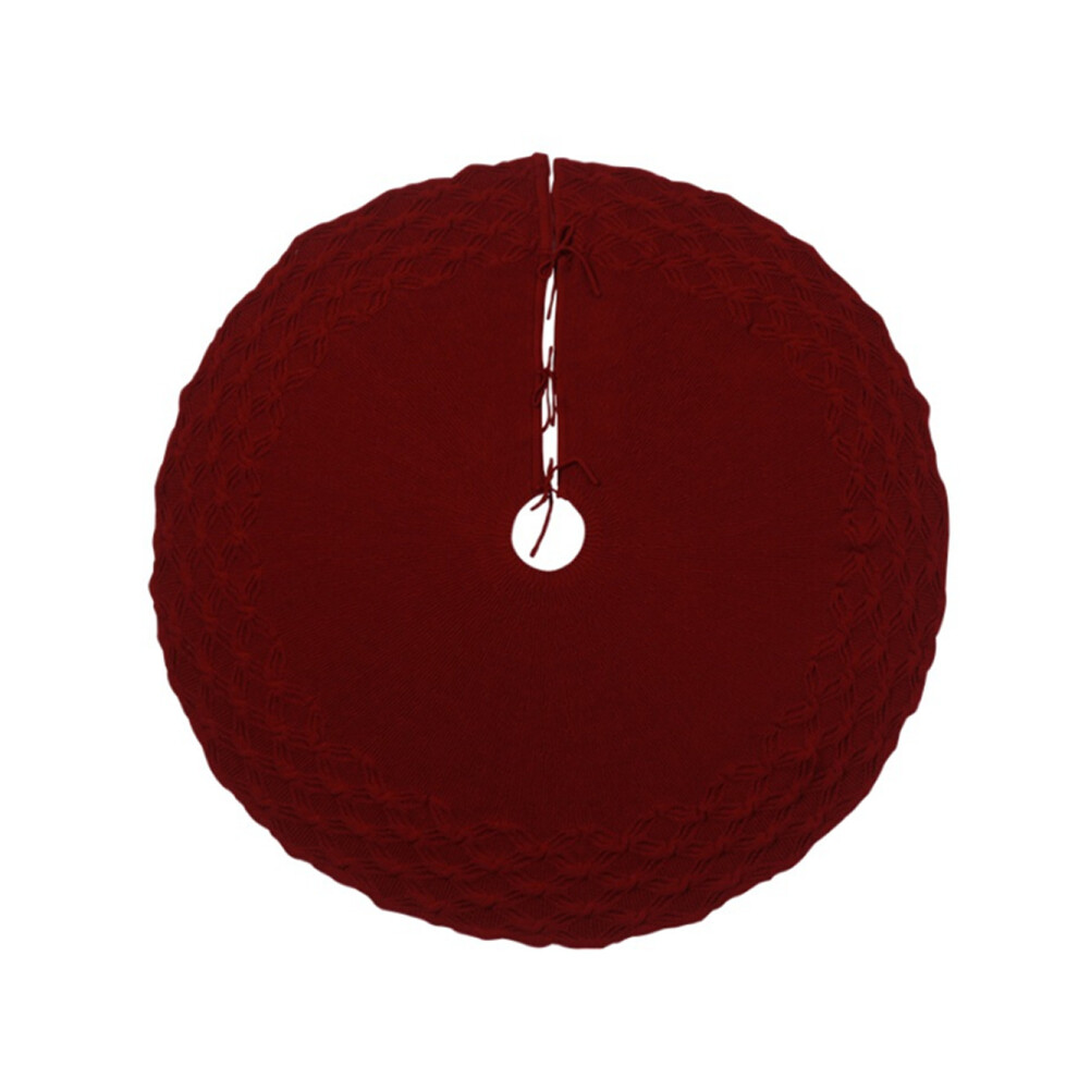 C20 122CM Knitted Christmas Tree Bottom Christmas Apron Christmas Scene Arrangement Yarn Spider-shaped Tree Skirt-image-OPC-P8MQ88W-NEW