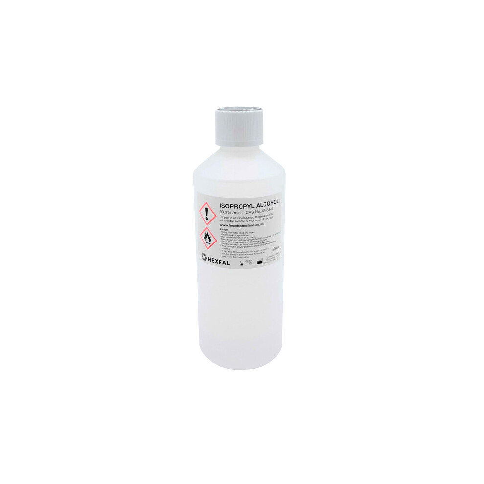 Hexeal Ipa 99.9% Isopropyl Alcohol 500Ml - Lab-Grade Cleaner For Electronics, Optics & Devices