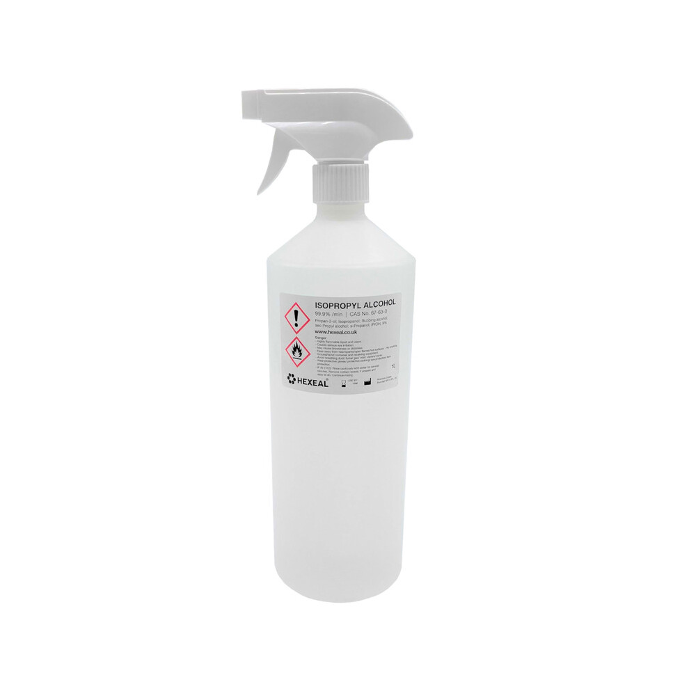 Hexeal IPA 99.9% | 1L Spray | Lab Grade | Isopropyl Alcohol/Isopropanol 99.9%